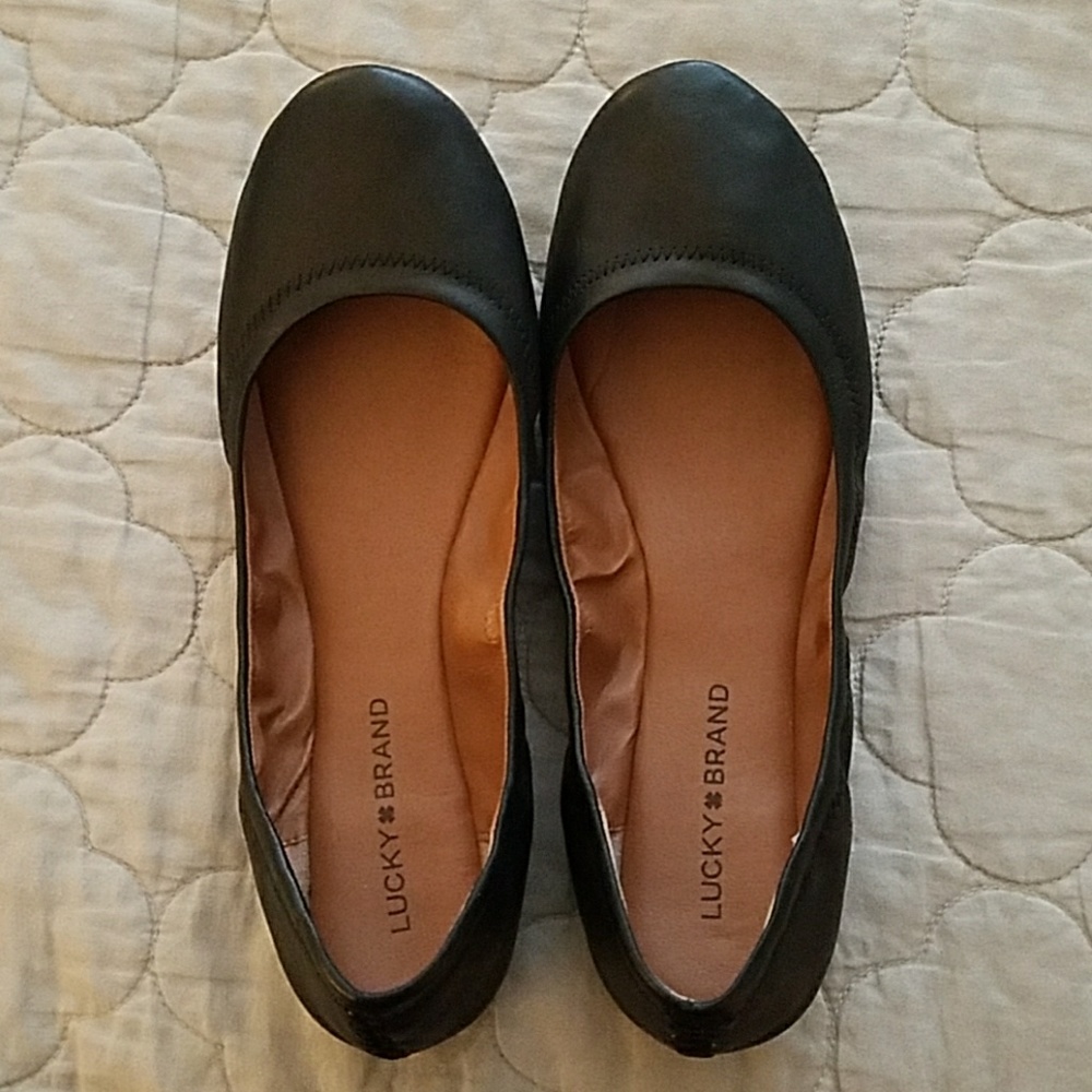 Lucky brand leather ballet flats